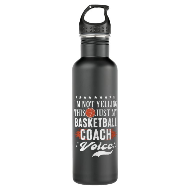 basketball coach voice | Im not yelling 710 Ml Water Bottle (Front)