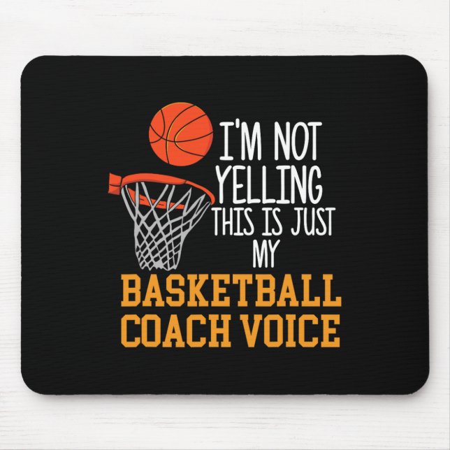 Basketball Coach Voice  Mouse Mat (Front)