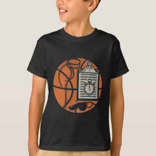 Basketball Coach Whistle Clipboard Stopwatch  T-Shirt