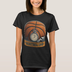 Basketball Coach Whistle Stopwatch T-Shirt