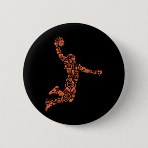 Basketball Collage 6 Cm Round Badge