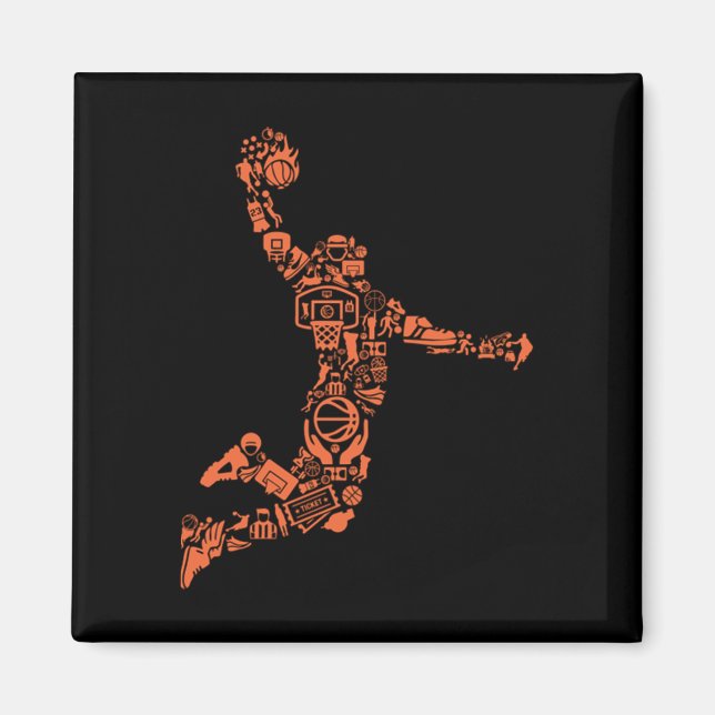Basketball Collage  Magnet (Front)