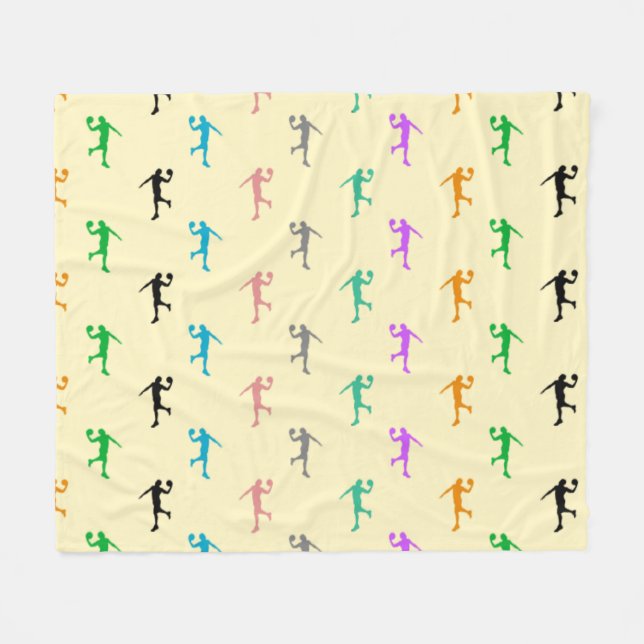 Basketball - Colourful Player Pattern  Fleece Blanket (Front (Horizontal))