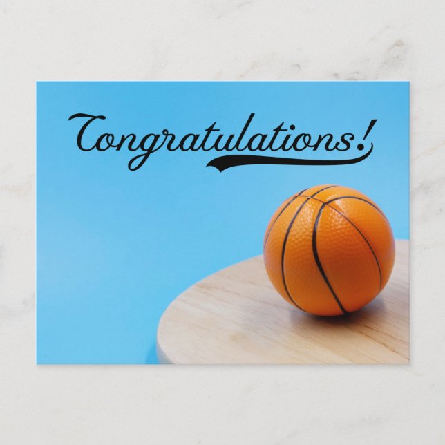 Basketball Congratulations Postcard (Front)