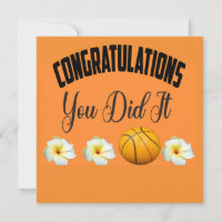 Basketball Congratulations you did it Card