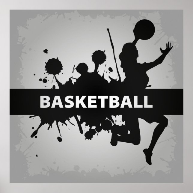Basketball Cool Illustration Poster (Front)