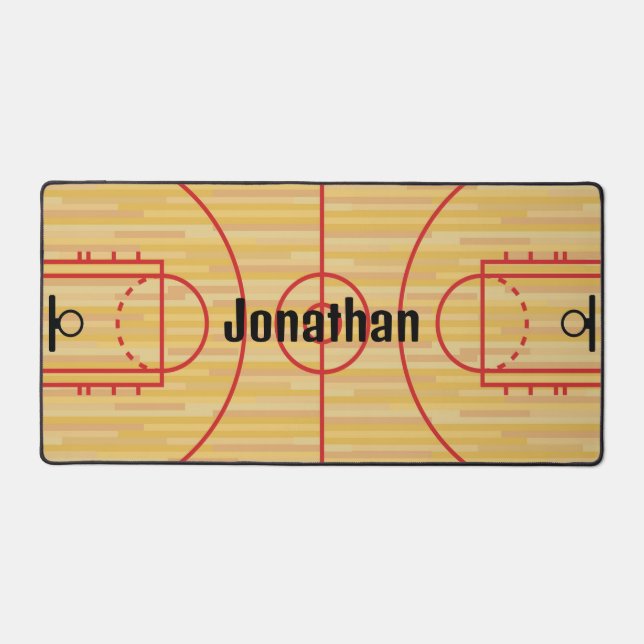 Basketball Court Design Desk Mat (Front)