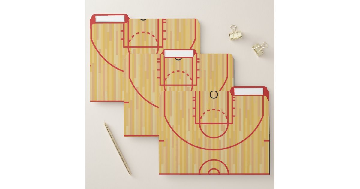 Basketball Court Design File Folders Set Zazzle