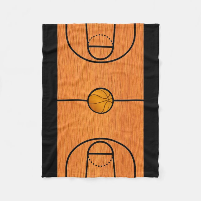 Basketball Court Fleece Blanket (Front)