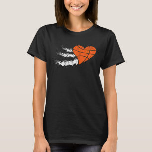 Basketball Court Happy Valentine's Day Love Relati T-Shirt