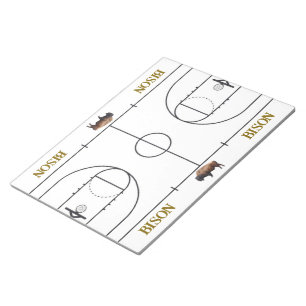 Basketball Court Layout Coaching Notepad