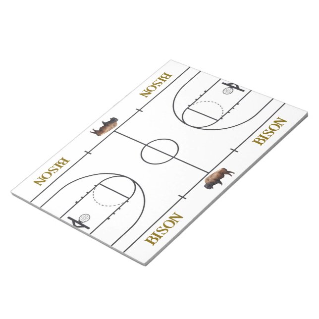 Basketball Court Layout Coaching Notepad (Angled)
