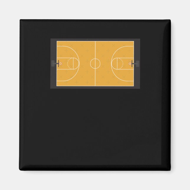 Basketball Court  Magnet (Front)