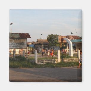 Basketball court magnet