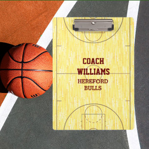 Basketball Court Personalised Clipboard