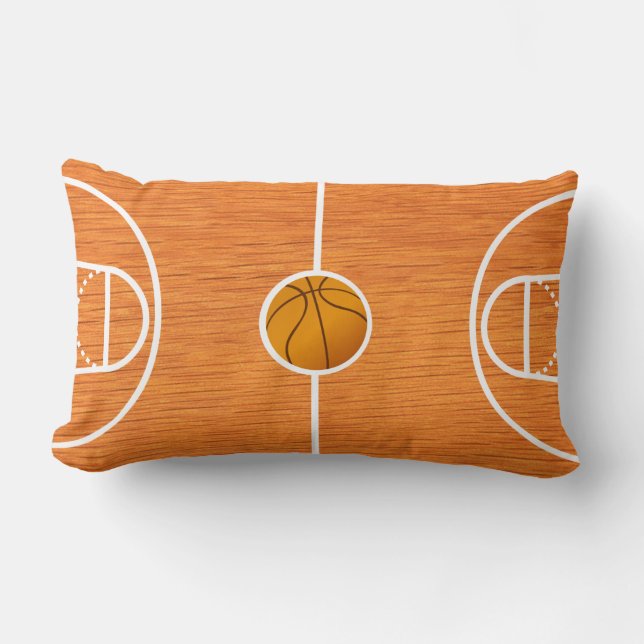Basketball Court Pillow - Unique Basketball Gifts (Front)
