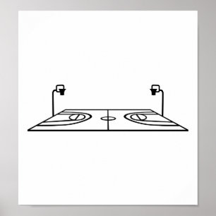 Basketball court poster