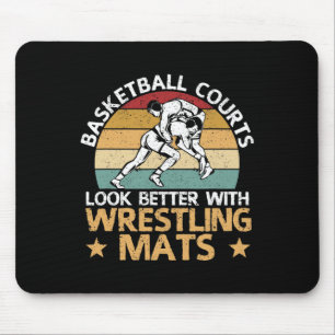 Basketball Courts Look Better With Wrestling Mats Mouse Mat