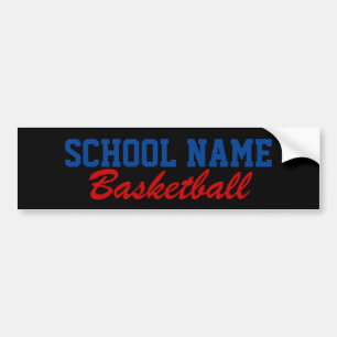 Basketball - Create Your Own School Spirit Bumper Sticker