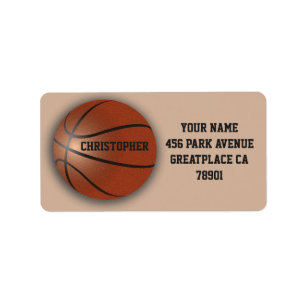 Basketball Custom Address Label