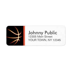 Basketball Custom Colour Strip Address Label