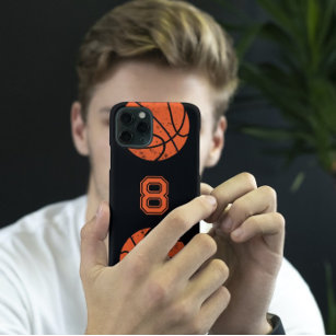 Basketball Custom Jersey Number Black Case-Mate iPhone 14 Case