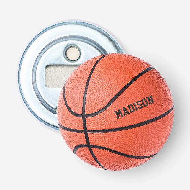 Basketball custom name bottle opener (Front)