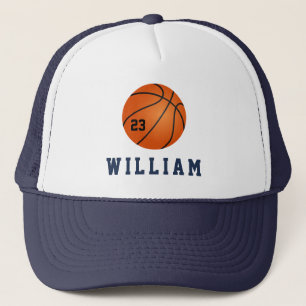 Basketball Custom Name, Text, Monogram   DIY  Trucker Hat