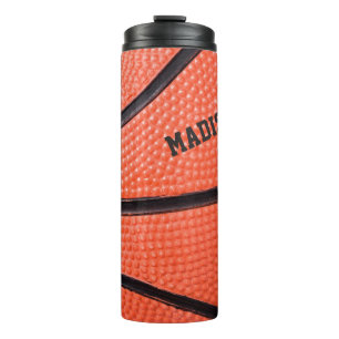 Basketball custom name thermal tumbler