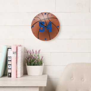 Basketball Custom Number Large Clock