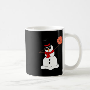 Basketball Dabbing Snowman Light Christmas Basketb Coffee Mug