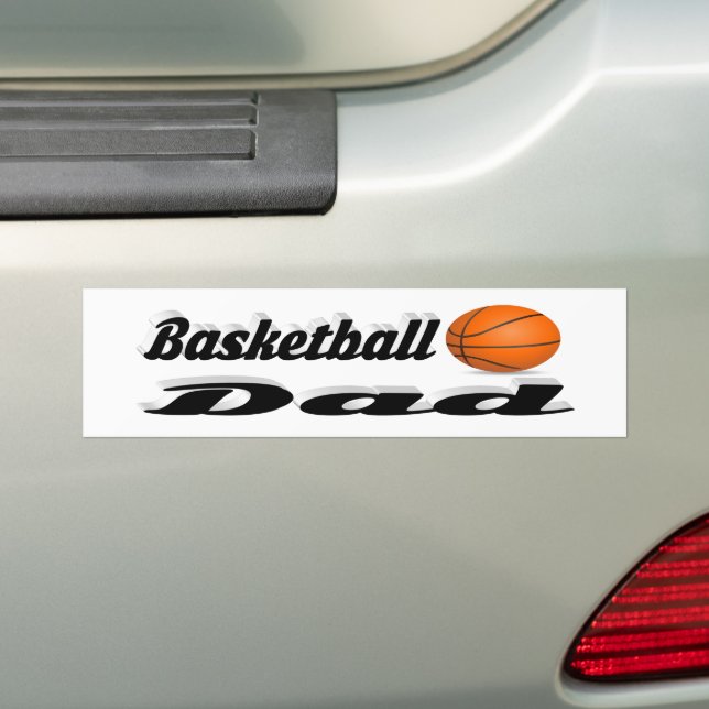 Basketball Dad Bumper Sticker (On Car)