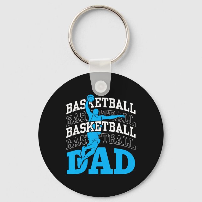 Basketball Dad Coach Team Match Player Father Dadd Key Ring (Front)