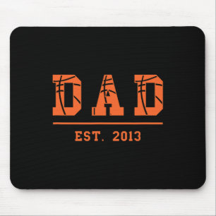 Basketball Dad Est 2013 Father Fathers Day Birthda Mouse Mat