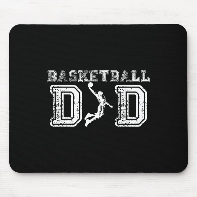 Basketball Dad  Fathers Day Gift For Daddy Papa Fa Mouse Mat (Front)