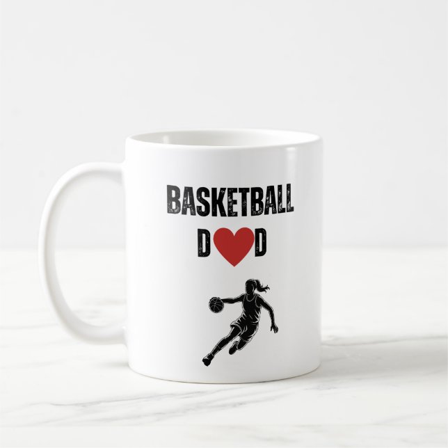 Basketball Dad (female player) Coffee Mug (Left)
