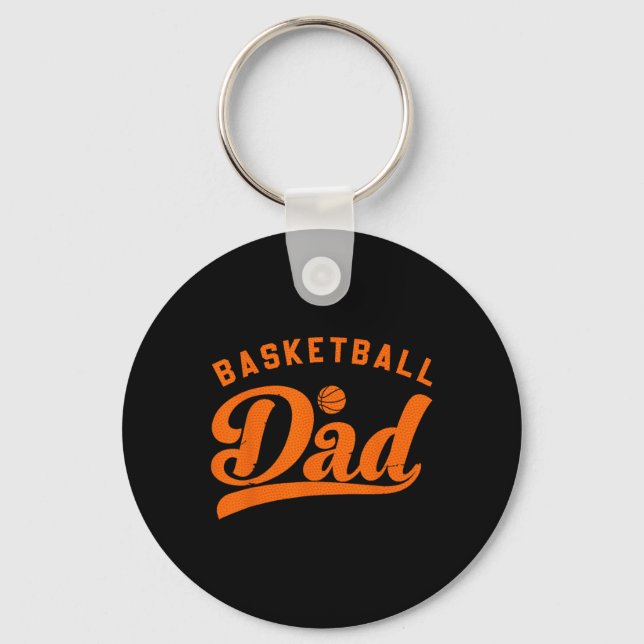 Basketball Dad Gifts Daddy Basketball Father's Day Key Ring (Front)
