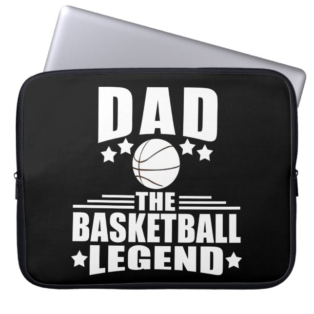 Basketball dad legend  laptop sleeve (Front)