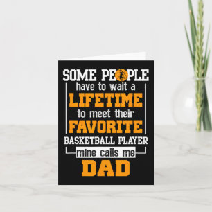 Basketball Dad Lifetime Favourite Player Father's  Card