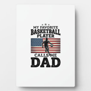 Basketball Dad Patriotic Vintage Engraving T-Shirt Plaque