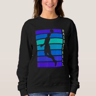 Basketball Dad Player Dunking Basketball Hoop Team Sweatshirt