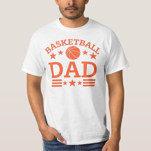 Basketball Dad player White T-Shirt (Front)