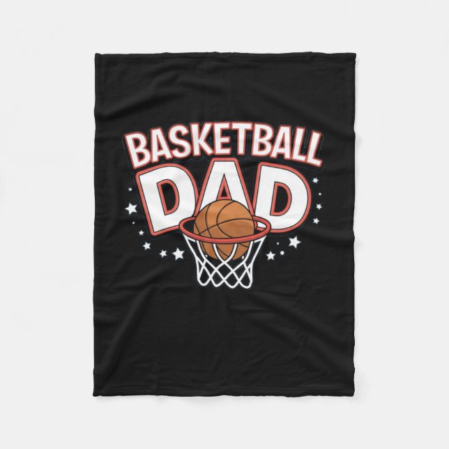 Basketball Dad Premium  Fleece Blanket (Front)