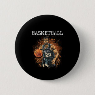 Basketball Dad Vintage 6 Cm Round Badge