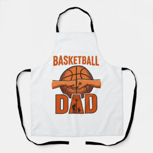 Basketball Dad Vintage Engraving Shirt Design_1 Apron