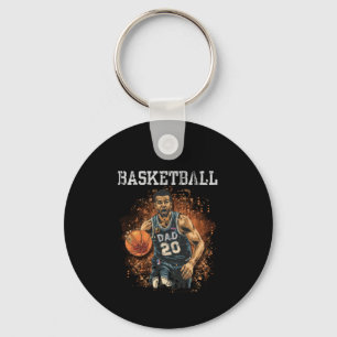 Basketball Dad Vintage Key Ring