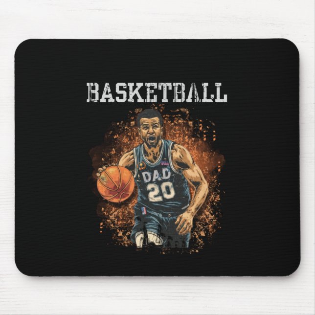 Basketball Dad Vintage  Mouse Mat (Front)