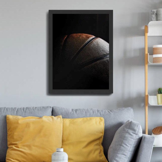 Basketball Dark Textured Minimalist Poster (Creator Uploaded)