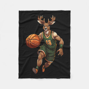 Basketball Deer Fleece Blanket