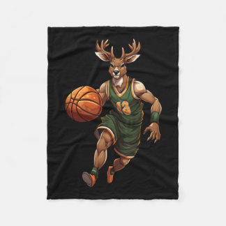 Basketball Deer Fleece Blanket